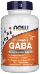 NOW GABA Orange Flavor masticabil - 90 comprimate