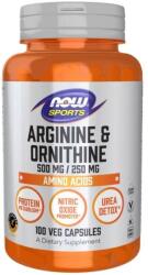 NOW Arginină și ornitină - 100 capsule