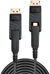 Lindy Lindy Fibre Optic Hybrid Mini DisplayPort 1.4 кабел, черен, 20м, с подвижен DisplayPort (38481)