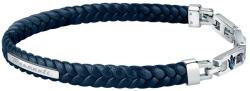 Maserati Brățară din piele albastru închis Recycled Leather JM222AVE04