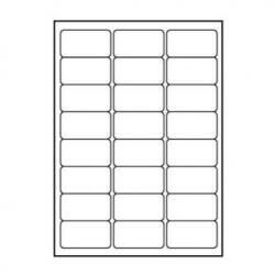 Logo Logós címkék 68mm x 36mm, A4, matt, fehér, 24 címke, 140g/m2, 25 darabos csomag, tintasugaras és lézernyomtatókhoz