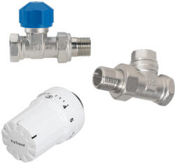FixTrend egyenes termosztatikus radiátorszelep szett, 1/2" (60120000013)