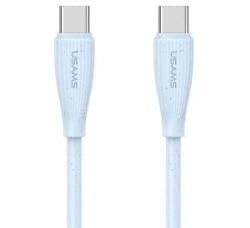 USAMS GREEN SERIES adatkábel (USB - Type-C, 60W, gyorstöltő, 100cm) VILÁGOSKÉK (SJ716USB03) (SJ716USB03) - aqua