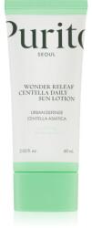 PURITO Wonder Releaf Centella Daily Sun Lotion gyengéd védő arckrém SPF 50+ 60 ml
