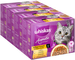 Whiskas 48x85g Whiskas 1+ Aromatic Selction szárnyas vegyes csomag szószban nedves macskatáp