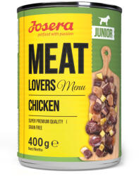 Josera 12x400g Josera Meat Lovers Junior Menü Csirke nedves kutyatáp