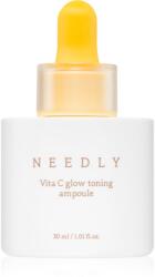 NEEDLY Vita C Glow Toning Ampoule bőrélénkítő szérum C-vitaminnal az élénk és kisimított arcbőrért 30 ml