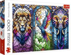 Trefl 1000 db-os puzzle - Ólomüveg - Állatok (10957) (10957)