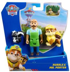 PAW Patrol Patrula Catelusilor Set 3 Figurine Rubble Si Mr Porter Figurina