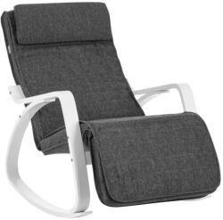 SONGMICS Hintaszék, nyírfából készült pihenő fotel, sötétszürke, fehér (LYY011G01) - mono-shop