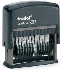TRODAT Számbélyegző, TRODAT, Printy 48313 , fekete ház, fekete párnával (IT48313F) - iroda24