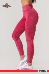 NEBBIA Washed High Waisted Leggings LEGACY 777 - red (L) - NEBBIA