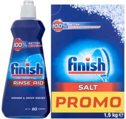 Finish gépi Regeneráló só 1, 5kg + Finish Shine and Protect gépi Öblítő 400ml + Ajándék mintatermék (5900627047974)