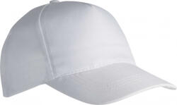 K-UP Uniszex sapka K-UP KP157 polyester Cap - 5 panels -Egy méret, White