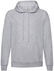 Fruit of the Loom Férfi Pulóver Kapucnis Hosszú ujjú Fruit of the Loom Lightweight Hooded Sweat - L, Heather szürke
