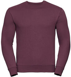 Russell Férfi pulóver hosszú ujjú Russell Europe Authentic Set-In Sweatshirt - XS, Burgundi vörös