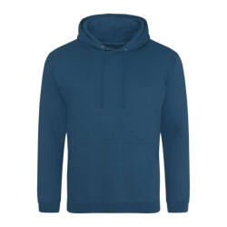 Just Hoods Uniszex kapucnis pulóver Just Hoods AWJH001 College Hoodie -S, Deep Sea Blue