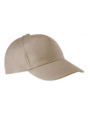 K-UP Uniszex sapka K-UP KP116 Cotton Cap - 5 panels -Egy méret, Beige