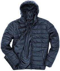 Result Férfi Kabát Kapucnis Hosszú ujjú Result Padded Jacket -M, Sötétkék (navy)
