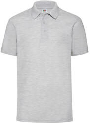 Fruit of the Loom Férfi Galléros póló Rövid ujjú Fruit of the Loom Polo Blended Fabric - 5XL, Heather szürke