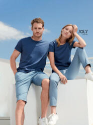 SOL'S Férfi póló SOL'S SO03582 Sol'S Crusader Men - Round-neck Fitted Jersey T-Shirt -XS, Deep Black