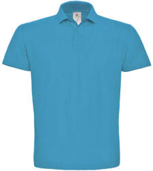 B and C Férfi galléros póló rövid ujjú B&C Piqué Polo Shirt - PUI10 - 3XL, Atoll kék