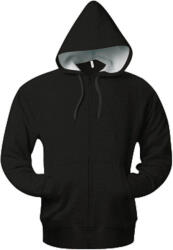 Kariban Uniszex kapucnis pulóver Kariban KA444 Full Zip Hooded Sweatshirt -M, Black