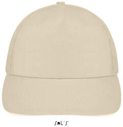 SOL'S Uniszex sapka SOL'S SO88110 Sol'S Sunny - Five panel Cap -Egy méret, Beige/White