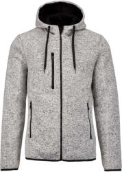 Proact Férfi kabát Proact PA365 Men'S Heather Hooded Jacket -L, Light Grey Mélange