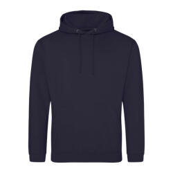 Just Hoods Uniszex kapucnis pulóver Just Hoods AWJH001 College Hoodie -S, Navy Smoke