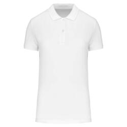 Kariban Női galléros póló Kariban KA2026 Ladies' Organic 180 piqué polo Shirt -L, White