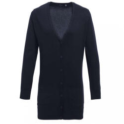 Premier Női Premier PR698 Women'S Long Length Knitted Cardigan -XL, Navy