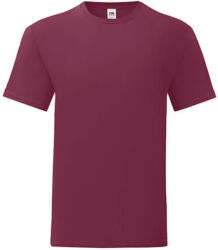 Fruit of the Loom Férfi rövid ujjú póló Fruit of the Loom Iconic 150 T -2XL, Burgundi vörös