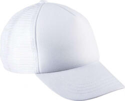 K-UP Gyerek sapka K-UP KP143 Kids' Trucker Mesh Cap - 5 panels -Egy méret, White/Red