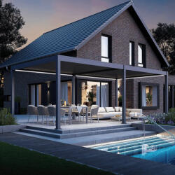  SUN DELUX Motoros 3, 6x7, 2 m antracit terasz pergola