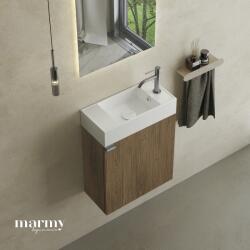 MARMY CODE 46x22x50 JOBBOS függ. alsószekrény, 1 ajtó, laminált (mosdó nélkül) Brown Oak 20 11 01 05 12 86 (20 11 01 05 12 86)