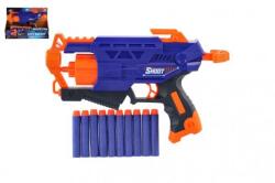 Teddies Pistolă cu gloanțe din spumă 28cm plastic + 10 bucăți gloanțe (TD00800490)
