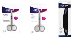 KillyS körömápoló készlet, körömolló + kutikula olló + széles reszelő