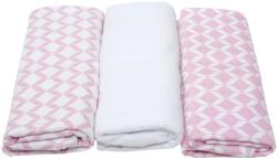 Motherhood Motherhood, scutece din flanela 70x80 cm, 3 buc. , Pink Classics
