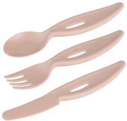 Canpol babies Canpol babies, set de tacamuri din plastic, roz Set pentru masa bebelusi