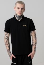 EA7 EA7, Galléros póló logóval a mellrészen, Aranyszín, Fekete, XL (8NPF14-PJVQZ-0208-XL)