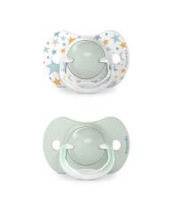 Suavinex Suvainex, Dreams, suzeta fiziologica SX Pro din silicon, 2 buc. , 6-18 luni, verde