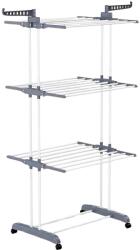 SDEPOT S DEPOT függőleges szárító állvány, összecsukható, ruhák, ágytakarók, cipők, kanapéhuzatok szárítására, szürke (USCATOR_3_NIVELE_GRI) Ruhaszárító