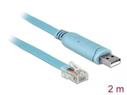 Delock USB 2.0 A-típusú apa > 1 x soros RS-232 RJ45 apa adapter 2m kék (DE64185) (DE64185)