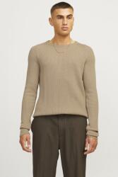 JACK & JONES Jack & Jones, Pannel kerek nyakú pulóver, Homokbarna, 2XL (12258471-CROCKERY-XXL)
