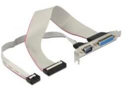 Delock Serial pinheader Paraller pinheader -> Serial RS-232 Parallel IEEE-1284 F/F hátlapi kivezetés 0.3m (83445) (83445)