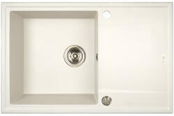 Laveo MEGALO csepptálcás jázmin mosogató dugókiemelős helytakarékos szifonnal (SBE_J11T)