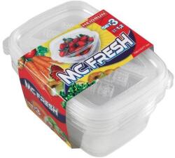 UTC 3 db 1, 2 l átlátszó élelmiszertároló készlet HDR1809 (UT0055)