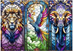 Trefl 10957 - Ólomüveg - Állatok - 1000 db-os puzzle (10957)