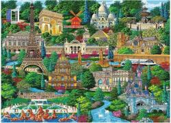 Trefl 20213 - Franciaország, híres helyek - 1000 db-os Wooden Puzzle (20213)